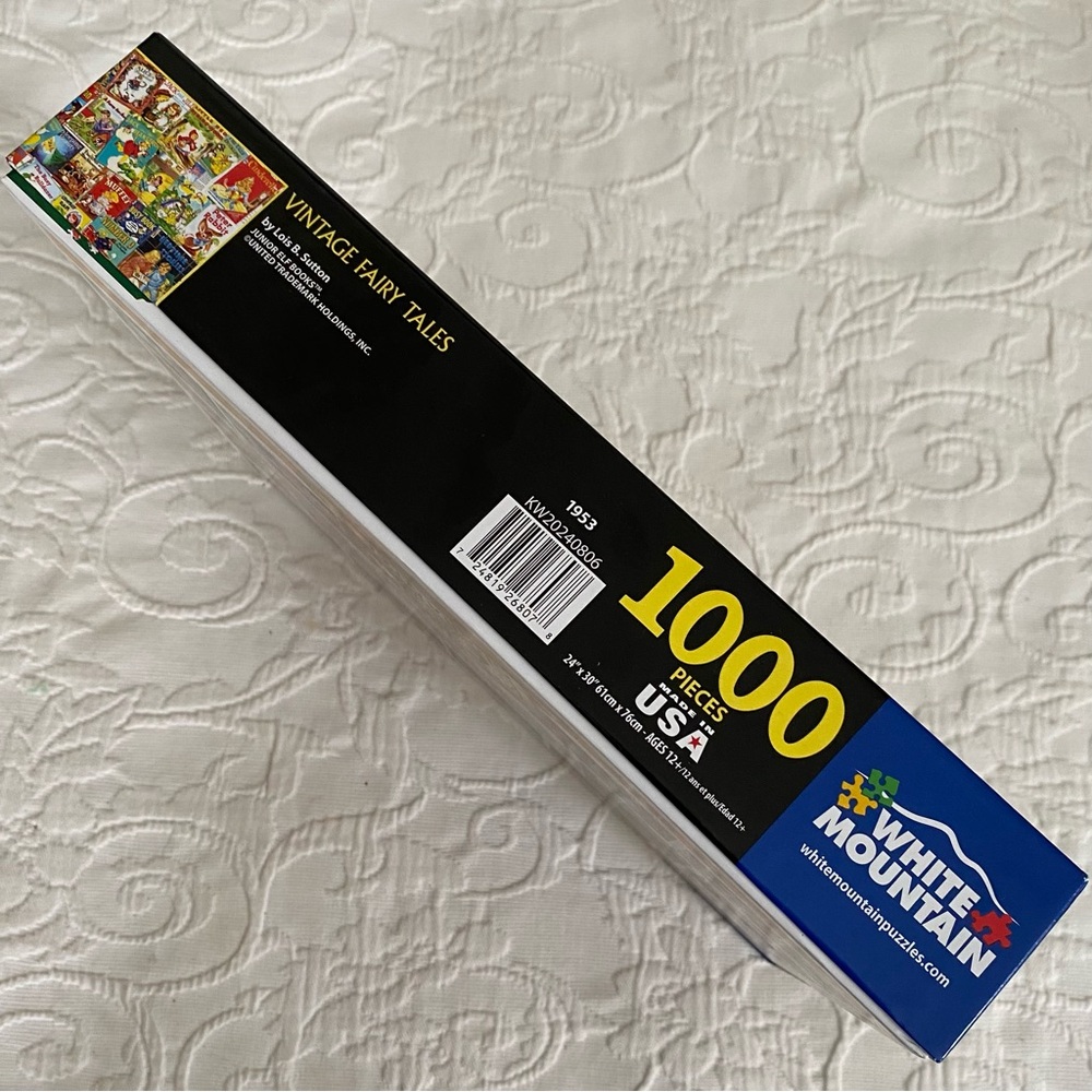Vintage Fairy Tales Jigsaw Puzzle 1000 Piece White Mountain Complete - Picture 10 of 13